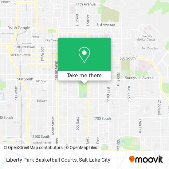 Liberty Park Basketball Courts map