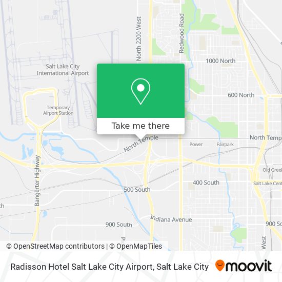 Radisson Hotel Salt Lake City Airport map