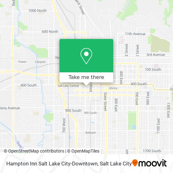 Mapa de Hampton Inn Salt Lake City-Downtown