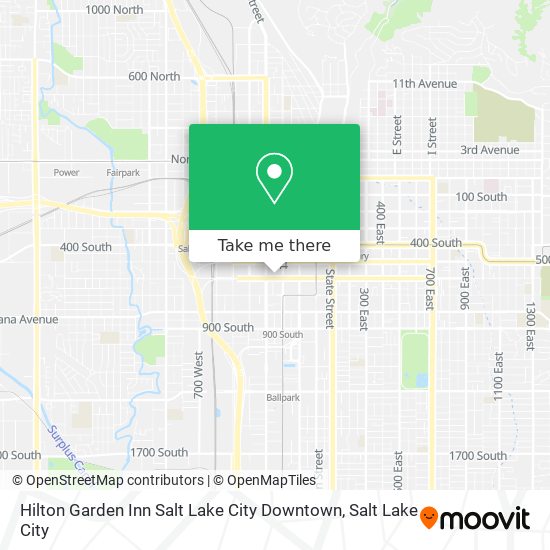 Hilton Garden Inn Salt Lake City Downtown map