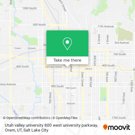 Utah valley university 800 west university parkway, Orem, UT map