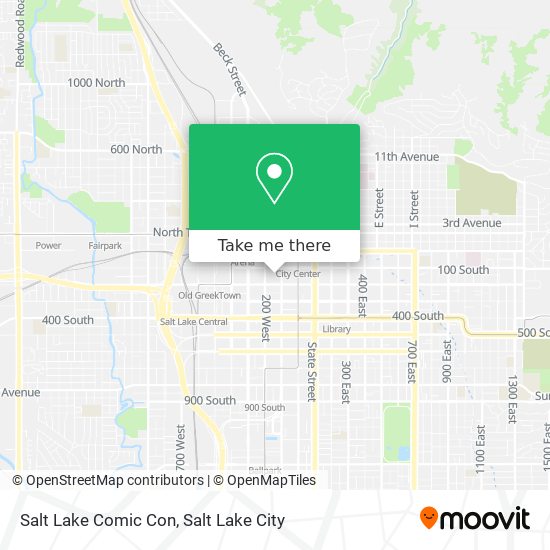 Mapa de Salt Lake Comic Con