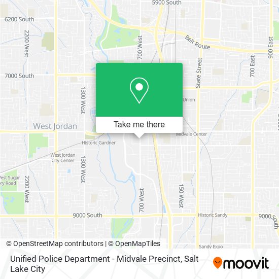 Unified Police Department - Midvale Precinct map