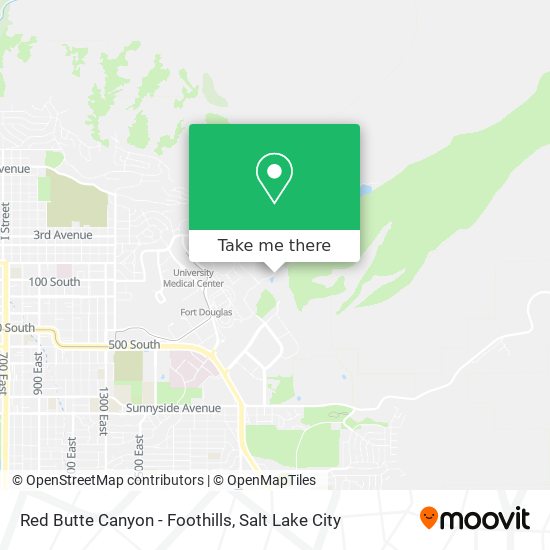 Mapa de Red Butte Canyon - Foothills