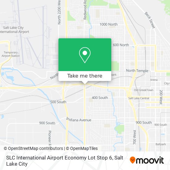 SLC International Airport Economy Lot Stop 6 map
