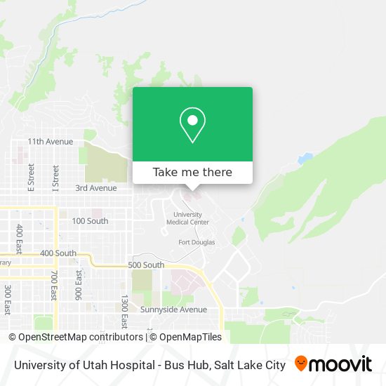 University of Utah Hospital - Bus Hub map