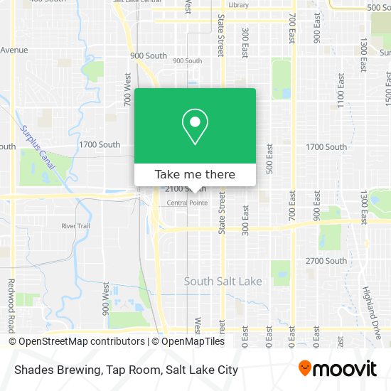 Mapa de Shades Brewing, Tap Room