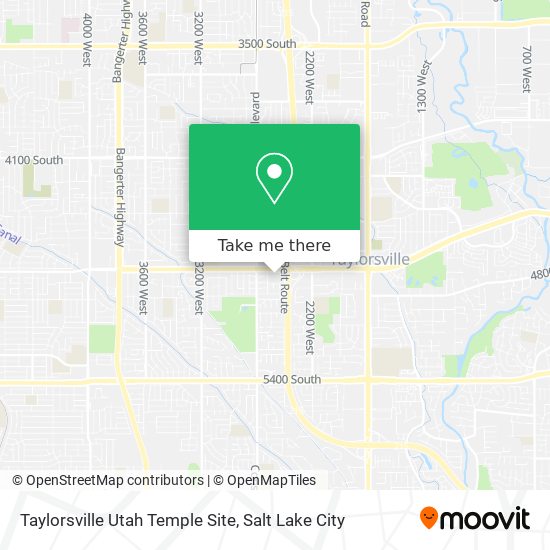 Taylorsville Utah Temple Site map
