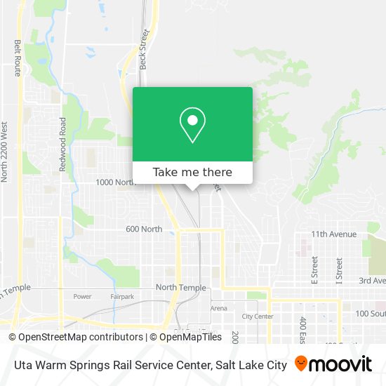 Mapa de Uta Warm Springs Rail Service Center