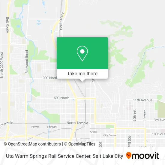 Mapa de Uta Warm Springs Rail Service Center