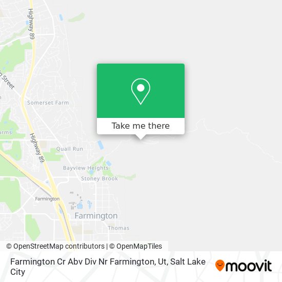 Mapa de Farmington Cr Abv Div Nr Farmington, Ut