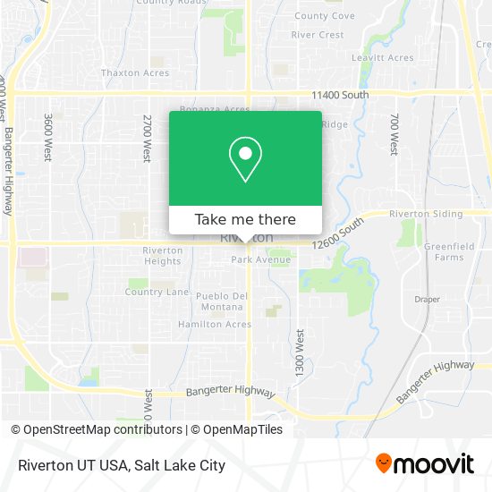 Riverton UT USA map