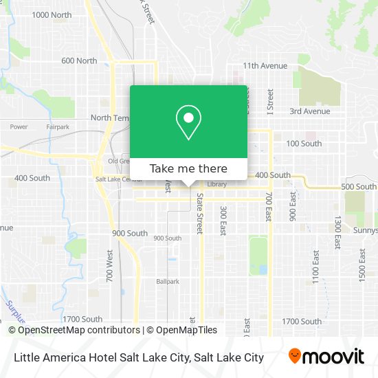 Mapa de Little America Hotel Salt Lake City