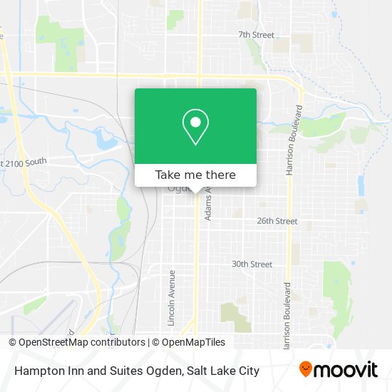 Hampton Inn and Suites Ogden map