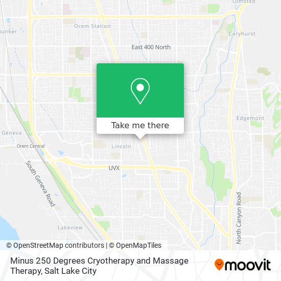 Minus 250 Degrees Cryotherapy and Massage Therapy map
