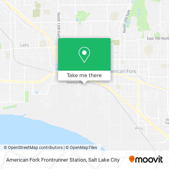 Mapa de American Fork Frontrunner Station