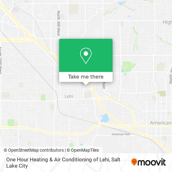 One Hour Heating & Air Conditioning of Lehi map
