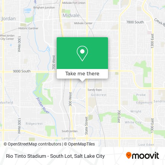 Mapa de Rio Tinto Stadium - South Lot