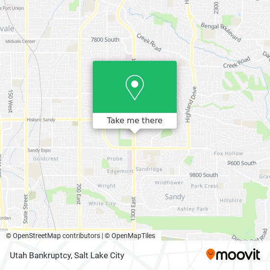 Mapa de Utah Bankruptcy