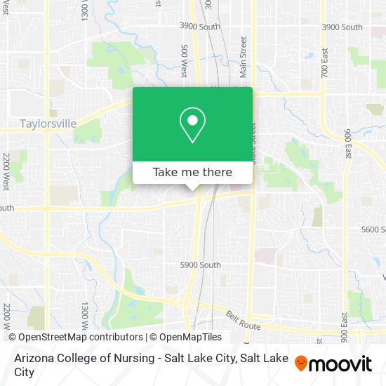 Mapa de Arizona College of Nursing - Salt Lake City