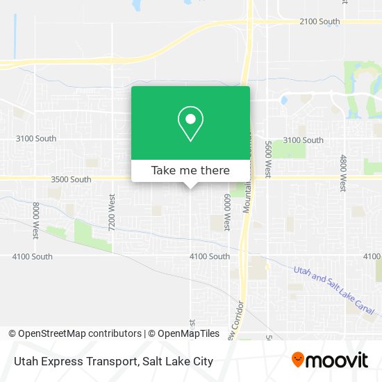 Mapa de Utah Express Transport