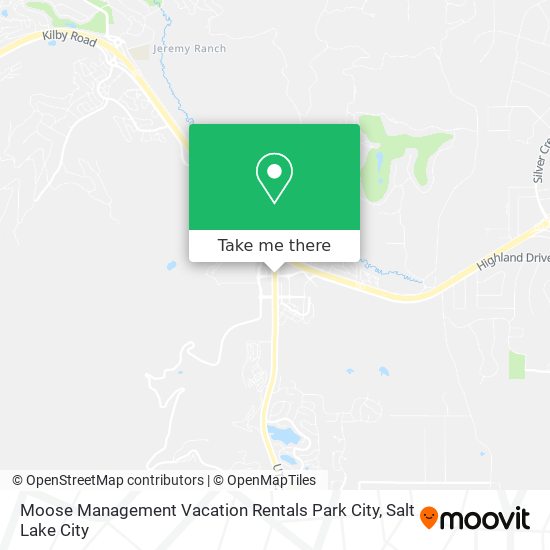 Moose Management Vacation Rentals Park City map