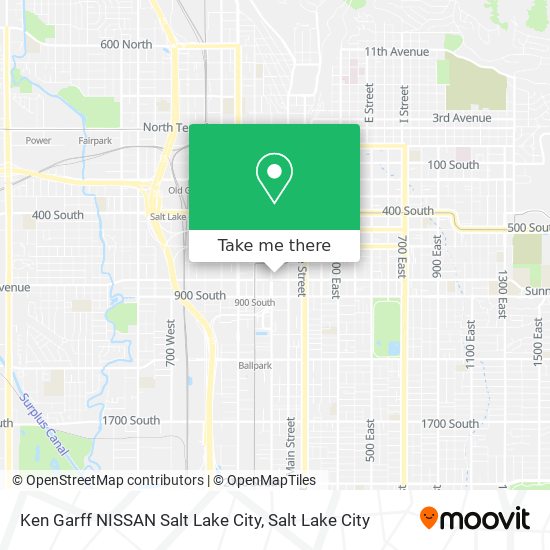 Mapa de Ken Garff NISSAN Salt Lake City