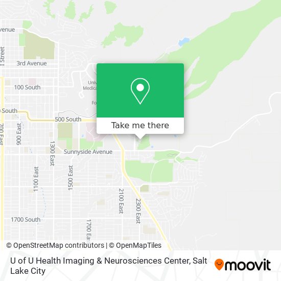 U of U Health Imaging & Neurosciences Center map