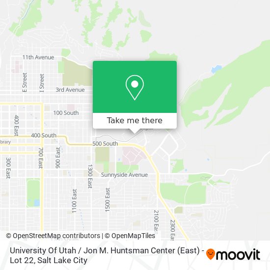 University Of Utah / Jon M. Huntsman Center (East) - Lot 22 map