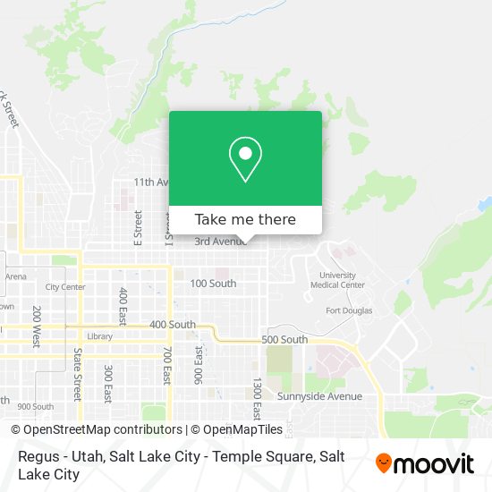 Regus - Utah, Salt Lake City - Temple Square map