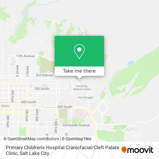 Primary Children's Hospital Craniofacial / Cleft Palate Clinic map