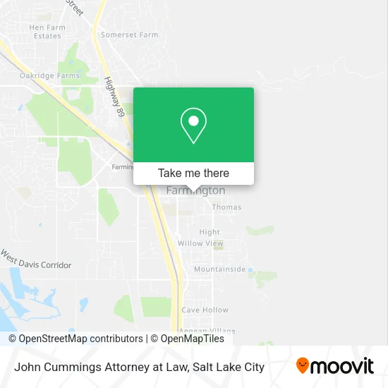 John Cummings Attorney at Law map