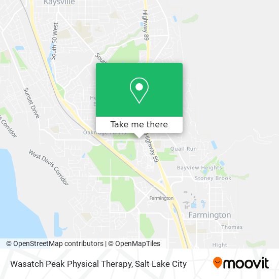 Wasatch Peak Physical Therapy map