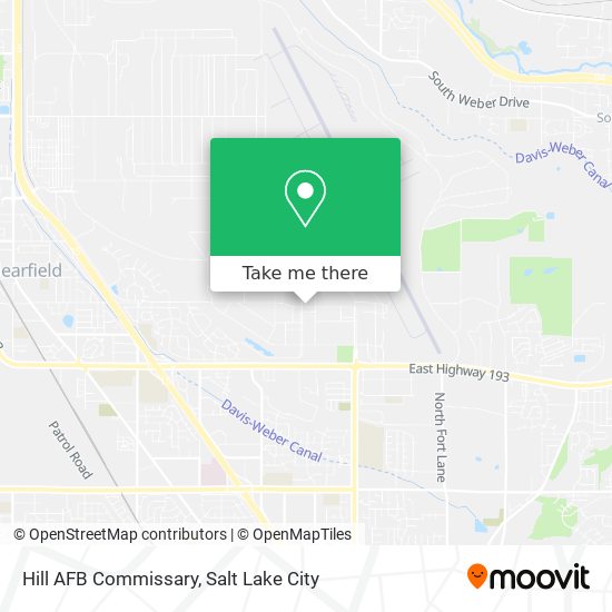 Hill AFB Commissary map