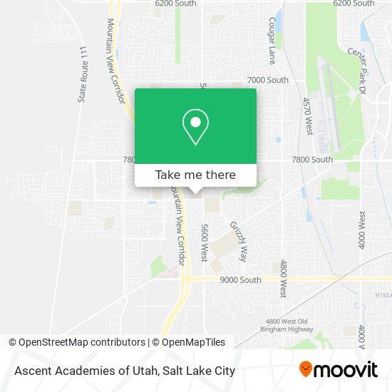 Mapa de Ascent Academies of Utah