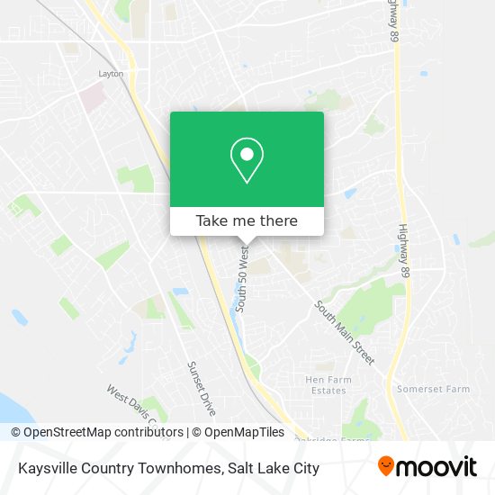 Kaysville Country Townhomes map