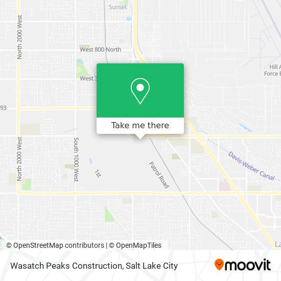 Wasatch Peaks Construction map