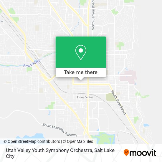 Mapa de Utah Valley Youth Symphony Orchestra
