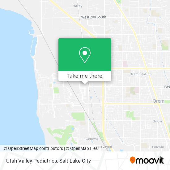 Mapa de Utah Valley Pediatrics