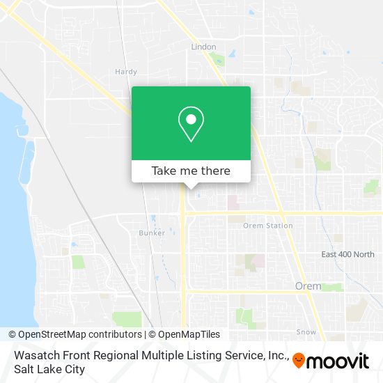 Mapa de Wasatch Front Regional Multiple Listing Service, Inc.