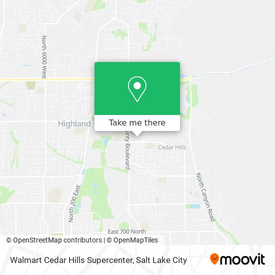 Mapa de Walmart Cedar Hills Supercenter