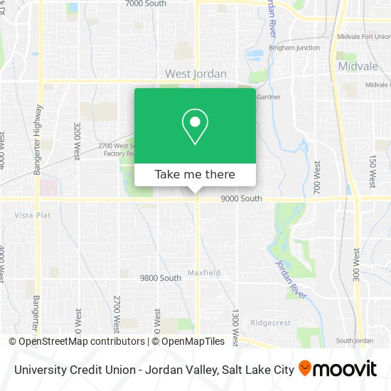 University Credit Union - Jordan Valley map