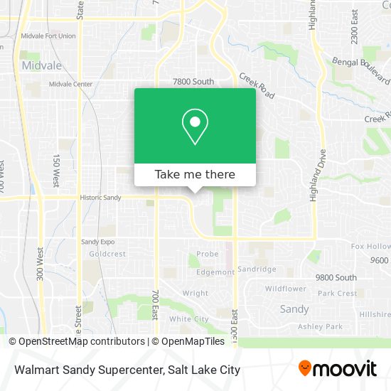 Walmart Sandy Supercenter map
