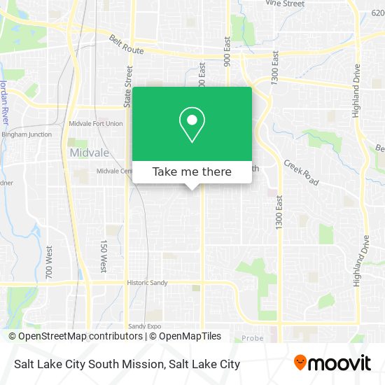 Salt Lake City South Mission map