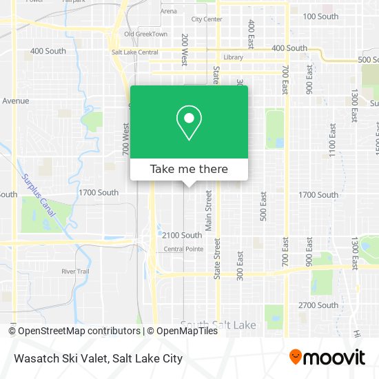 Wasatch Ski Valet map