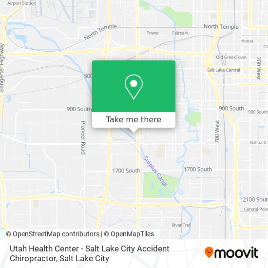 Mapa de Utah Health Center - Salt Lake City Accident Chiropractor