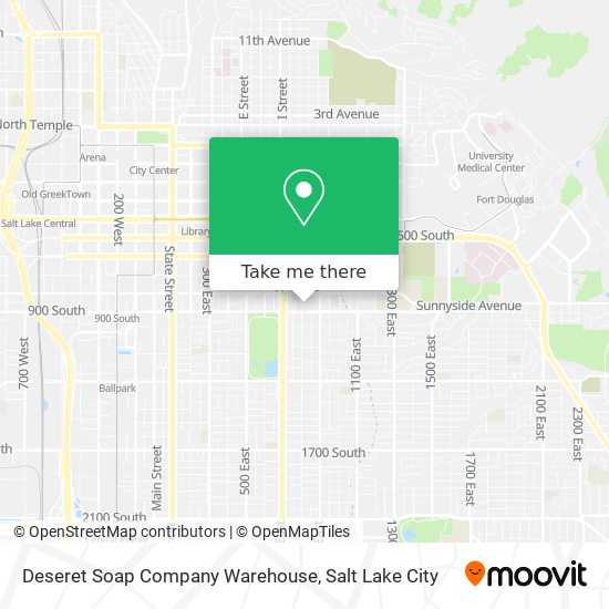 Mapa de Deseret Soap Company Warehouse