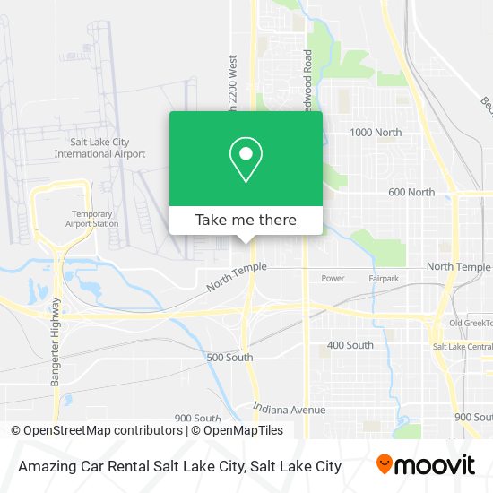 Mapa de Amazing Car Rental Salt Lake City