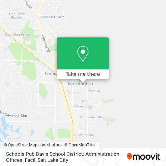 Mapa de Schools Pub Davis School District; Administration Offices; Facil