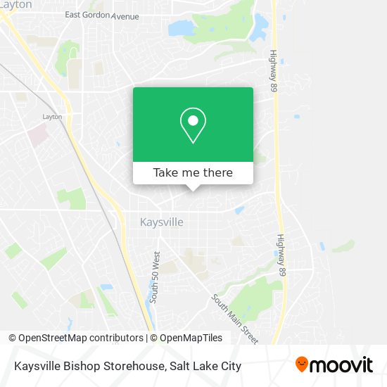 Kaysville Bishop Storehouse map